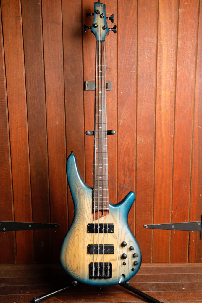 Ibanez SR600E Cosmic Blue Starburst Flat Bass Guitar Pre-Owned