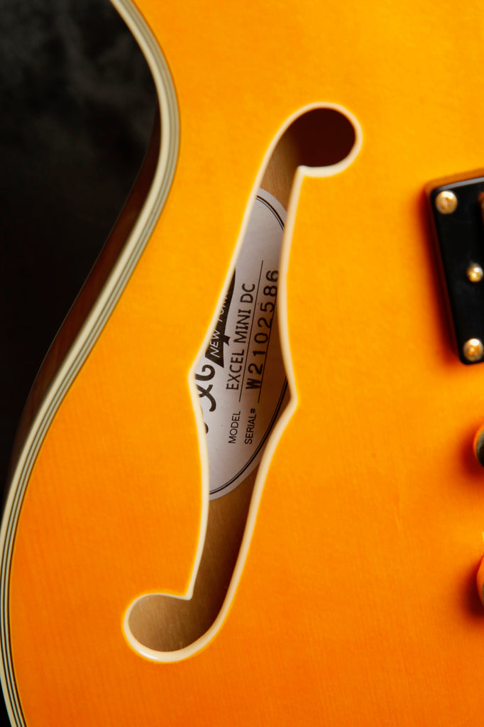 D'Angelico Excel Mini DC Vintage Natural Semi-Hollow Electric Guitar 2021 Pre-Owned