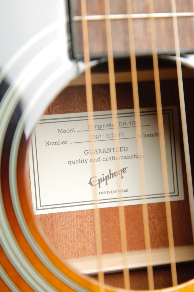 Epiphone Songmaker DR-100 Vintage Sunburst Acoustic Guitar