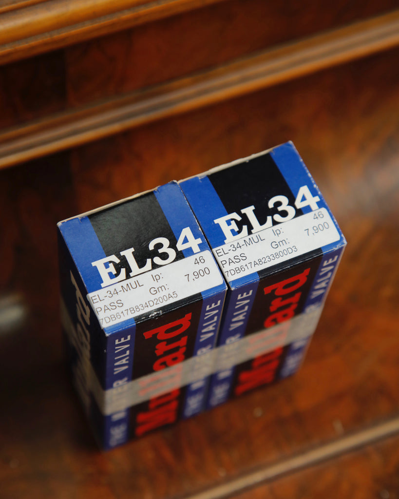 Mullard EL34 Power Amp Valve Matched Set NOS