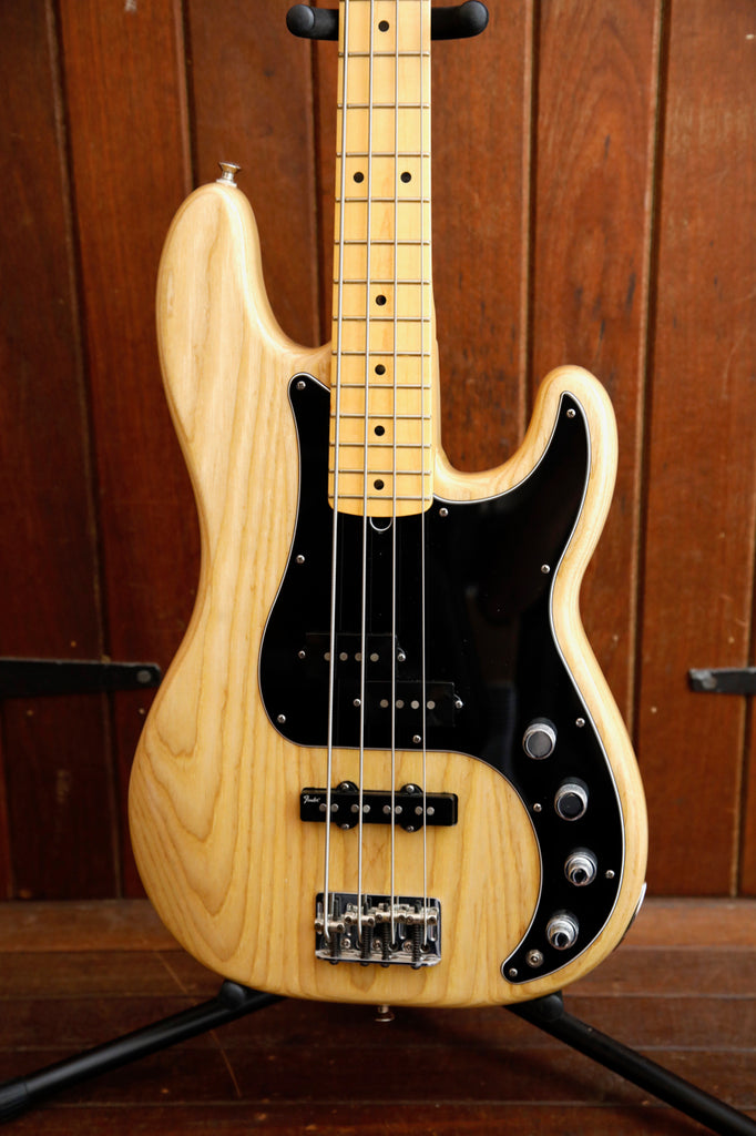 Fender American Deluxe Precision Bass Natural Ash Bass Guitar 2011 Pre-Owned