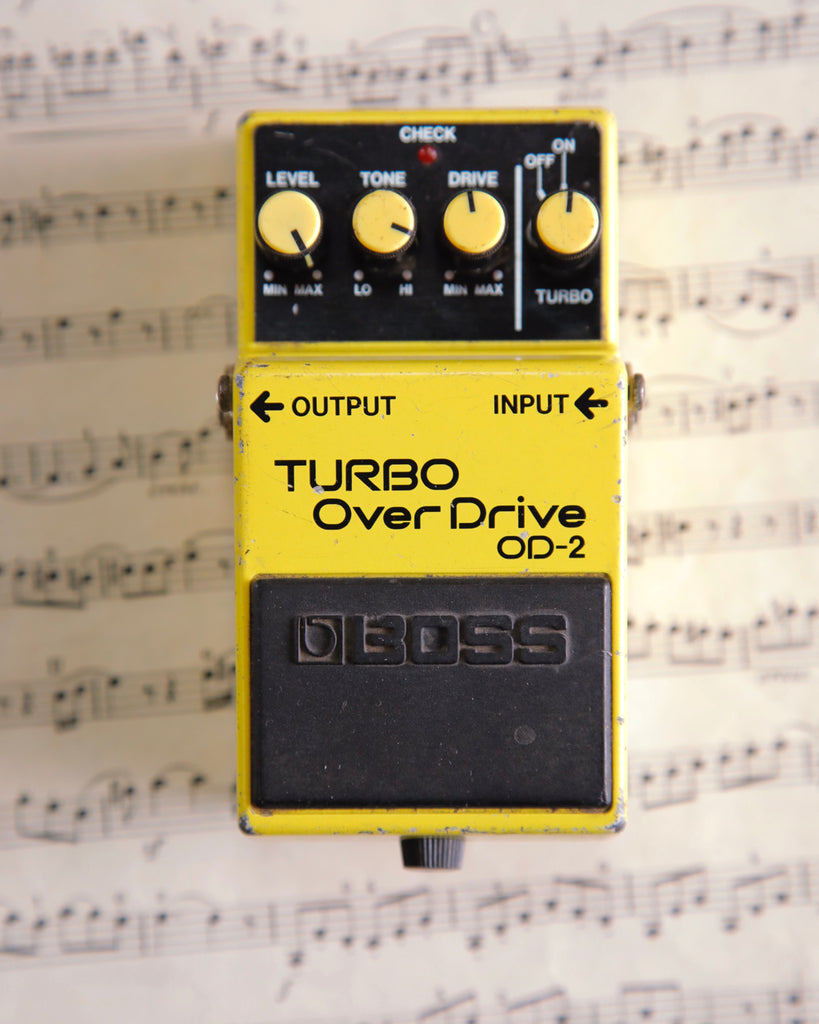 Boss OD-2 Turbo Overdrive Pedal Vintage Made In Japan 1987 Pre-Owned