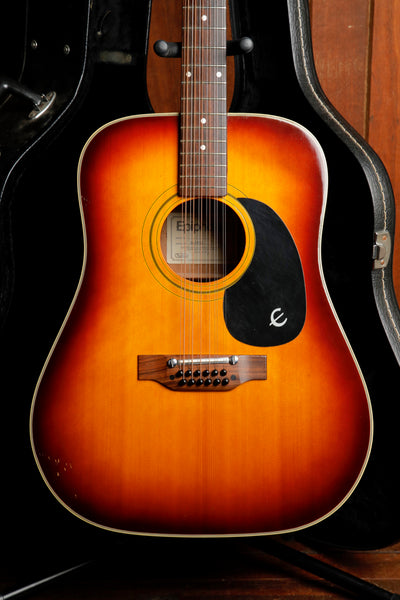Epiphone FT-160 Texan-12 Sunburst 12-String Acoustic Guitar MIJ 1970s Pre-Owned