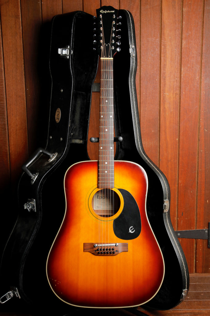 Epiphone FT-160 Texan-12 Sunburst 12-String Acoustic Guitar MIJ 1970s Pre-Owned