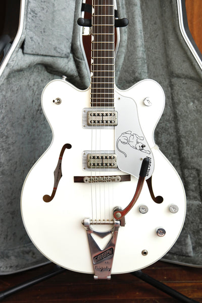 Gretsch G6137T-CB Center Block Panther White Semi-Hollow Electric Guitar MIJ 2013 Pre-Owned