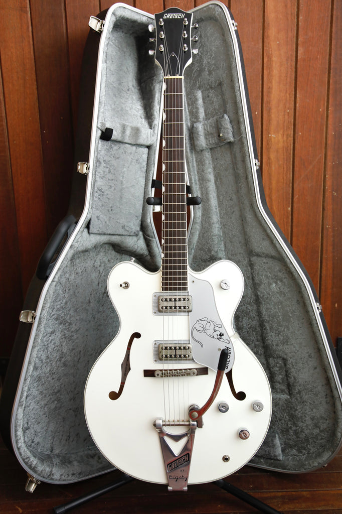 Gretsch G6137T-CB Center Block Panther White Semi-Hollow Electric Guitar MIJ 2013 Pre-Owned