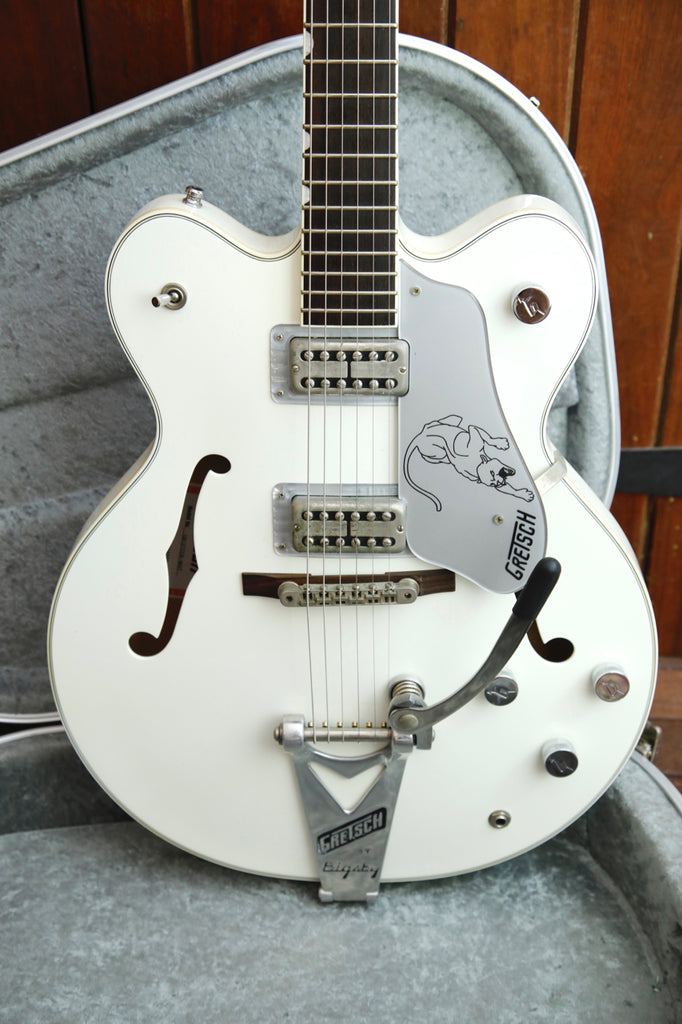 Gretsch G6137T-CB Center Block Panther White Semi-Hollow Electric Guitar MIJ 2013 Pre-Owned