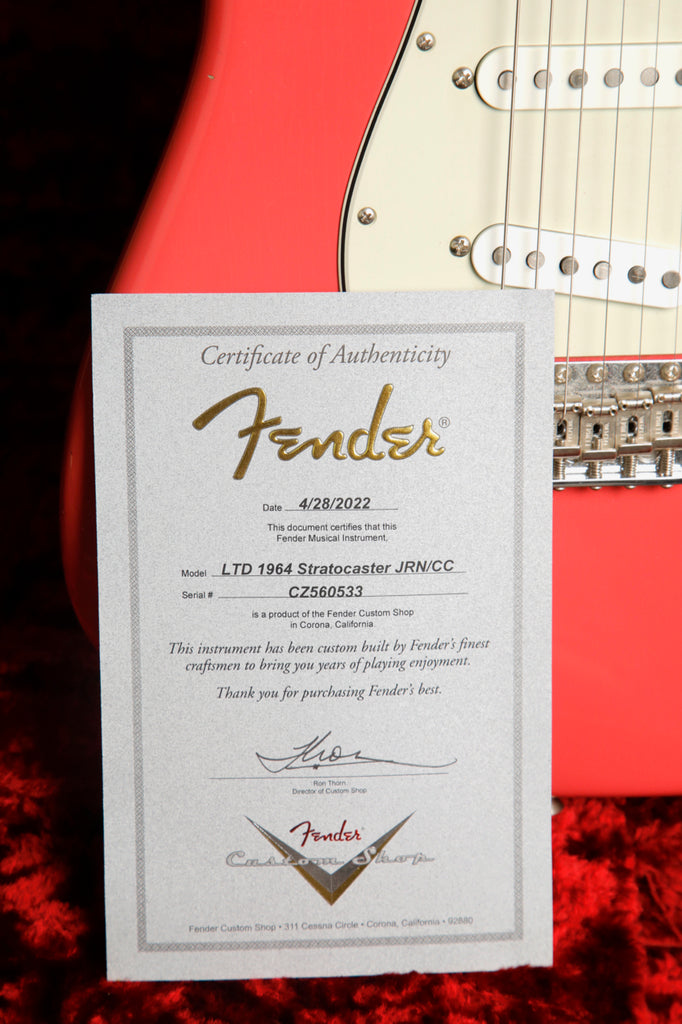 Fender Custom Shop 1964 Stratocaster Journeyman Aged Fiesta Red Electric Guitar Pre-Owned