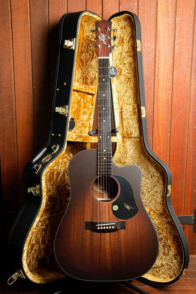 Maton EBW70C Dark Walnut Burst Blackwood Dreadnought Acoustic-Electric Guitar