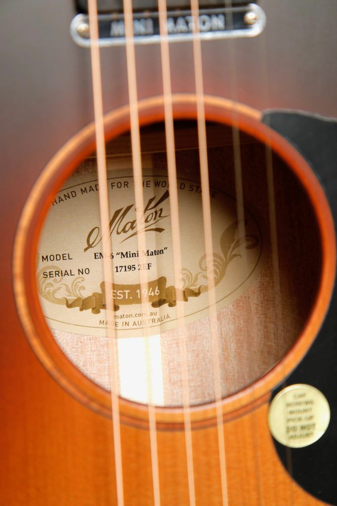 Maton EM-6 Mini Maton Tobacco Sunburst Acoustic-Electric Guitar
