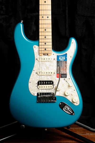 Fender American Elite Stratocaster HSS Shawbucker Electric Guitar Ocean Turquoise 2018 Pre-Owned