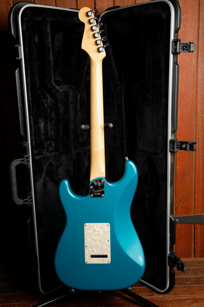 Fender American Elite Stratocaster HSS Shawbucker Electric Guitar Ocean Turquoise 2018 Pre-Owned