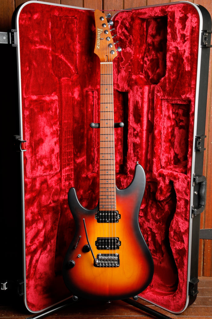 Ibanez Prestige AZ2402L Tri Fade Burst Flat Left Handed Electric Guitar w/Case Pre-Owned