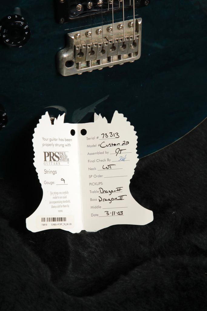 PRS Custom 22 Tremolo Left Handed Faded Abalone Electric Guitar 2003 Pre-Owned