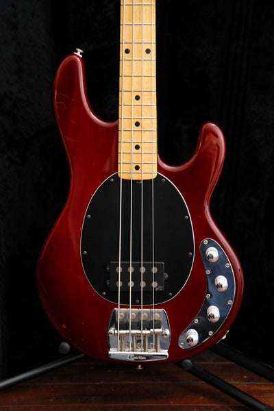 Ernie Ball Music Man StingRay 4 H Wine Red Bass Guitar 1994 Pre-Owned