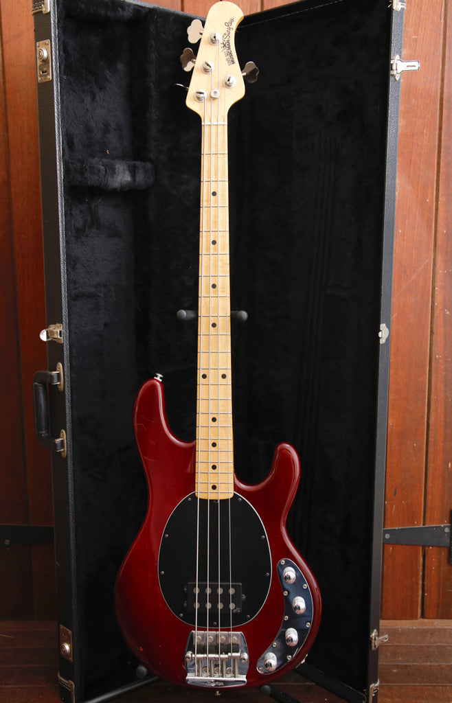 Ernie Ball Music Man StingRay 4 H Wine Red Bass Guitar 1994 Pre-Owned