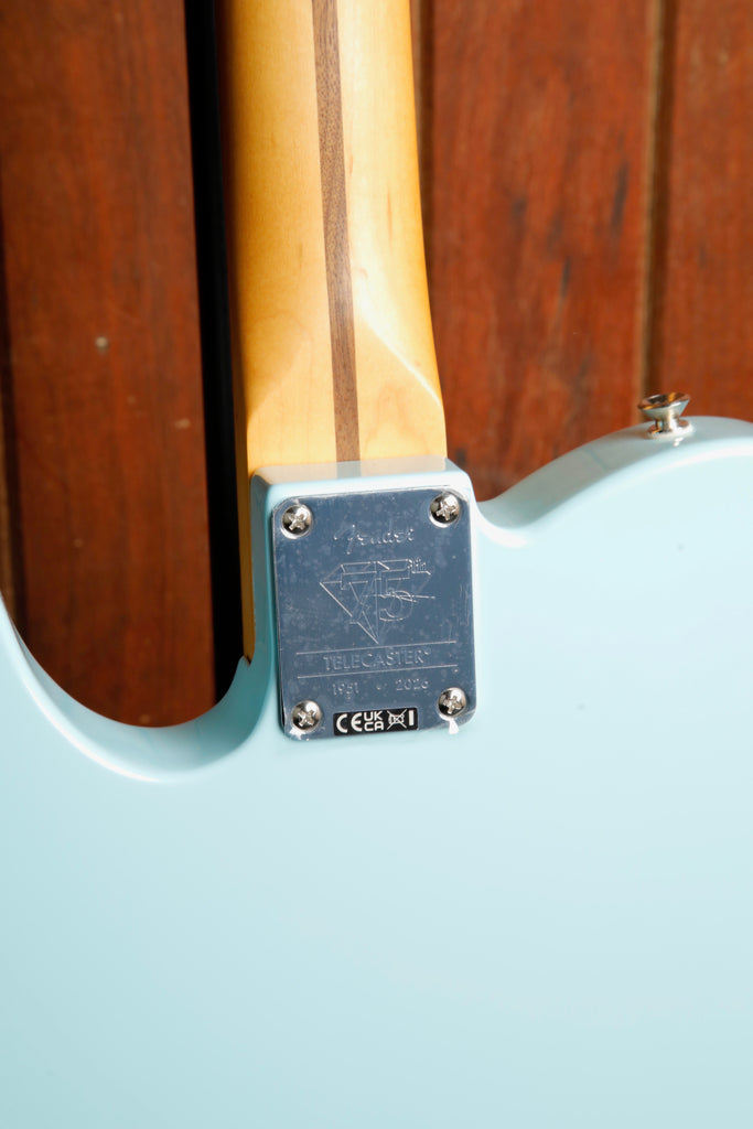 Fender 75th Anniversary Player II Telecaster Daphne Blue Electric Guitar
