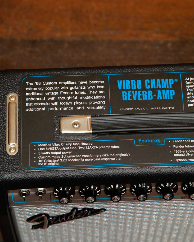 Fender '68 Custom Vibro Champ Reverb Guitar Combo Amplifier Pre-Owned