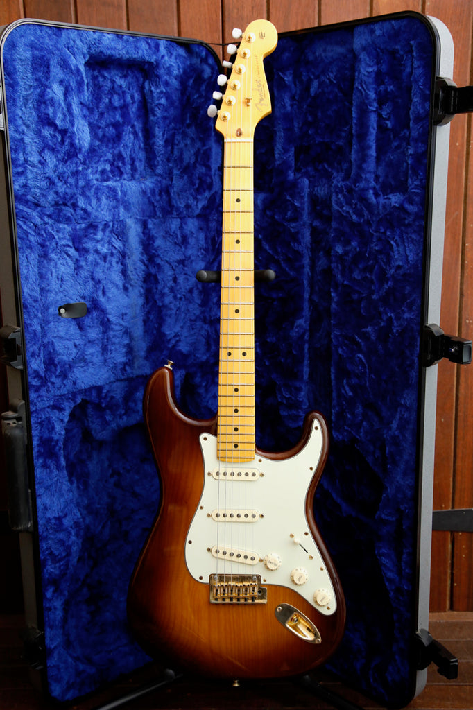 Fender 75th Anniversary Commemorative Stratocaster Bourbon Burst Electric Guitar 2021 Pre-Owned