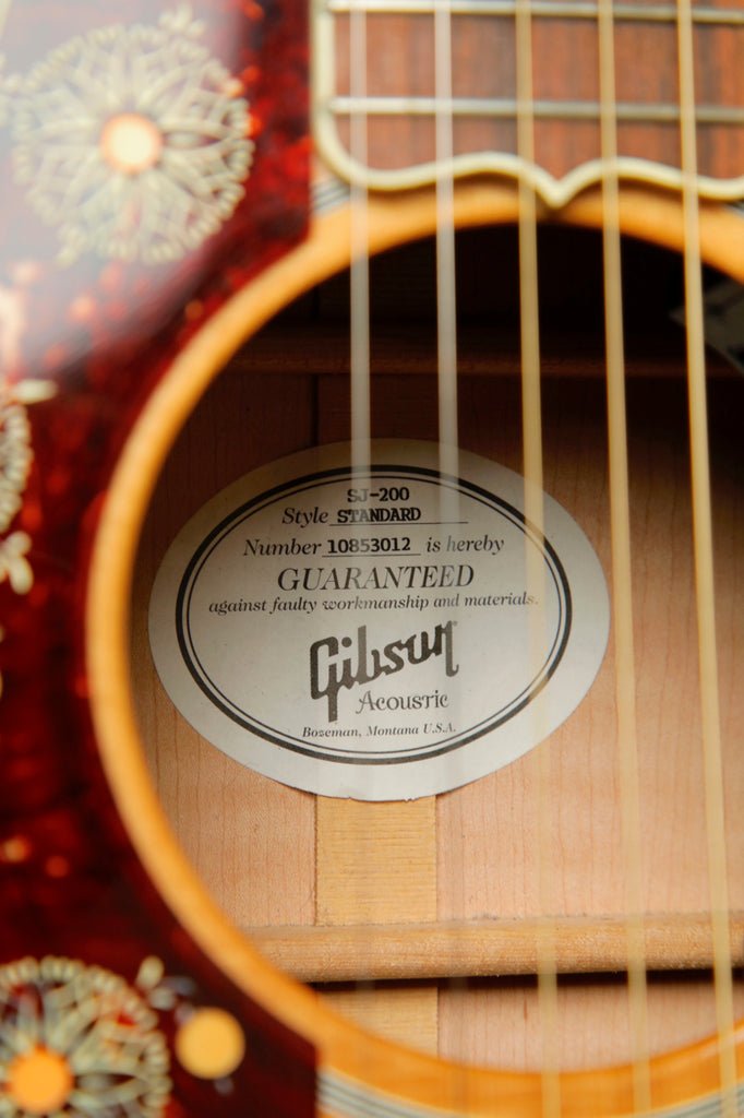Gibson SJ-200 Standard Left Handed Natural Acoustic-Electric Guitar 2013 Pre-Owned