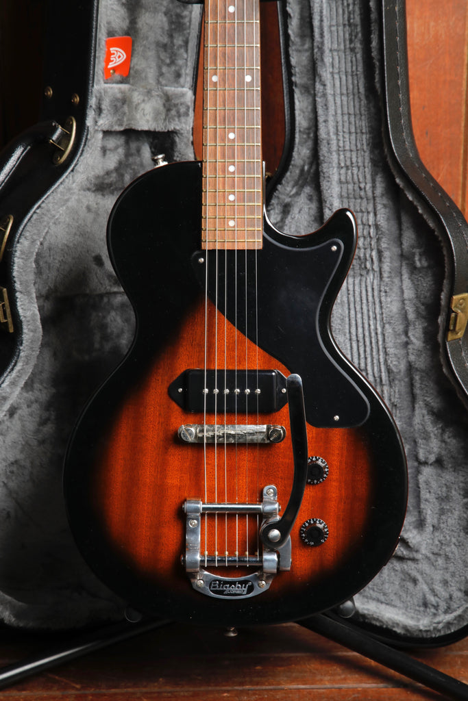 Epiphone Les Paul Junior Vintage Sunburst w/Bigsby & Case Pre-Owned