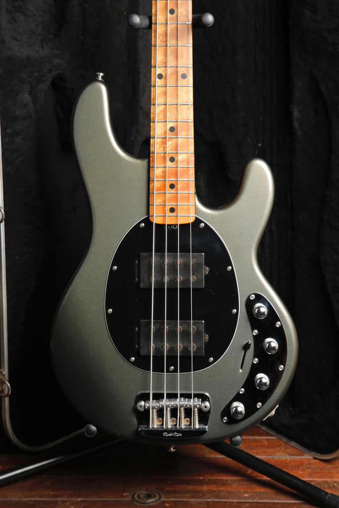 Ernie Ball Music Man StingRay 4 HH Graphite Pearl Bass Guitar 2006 Pre-Owned