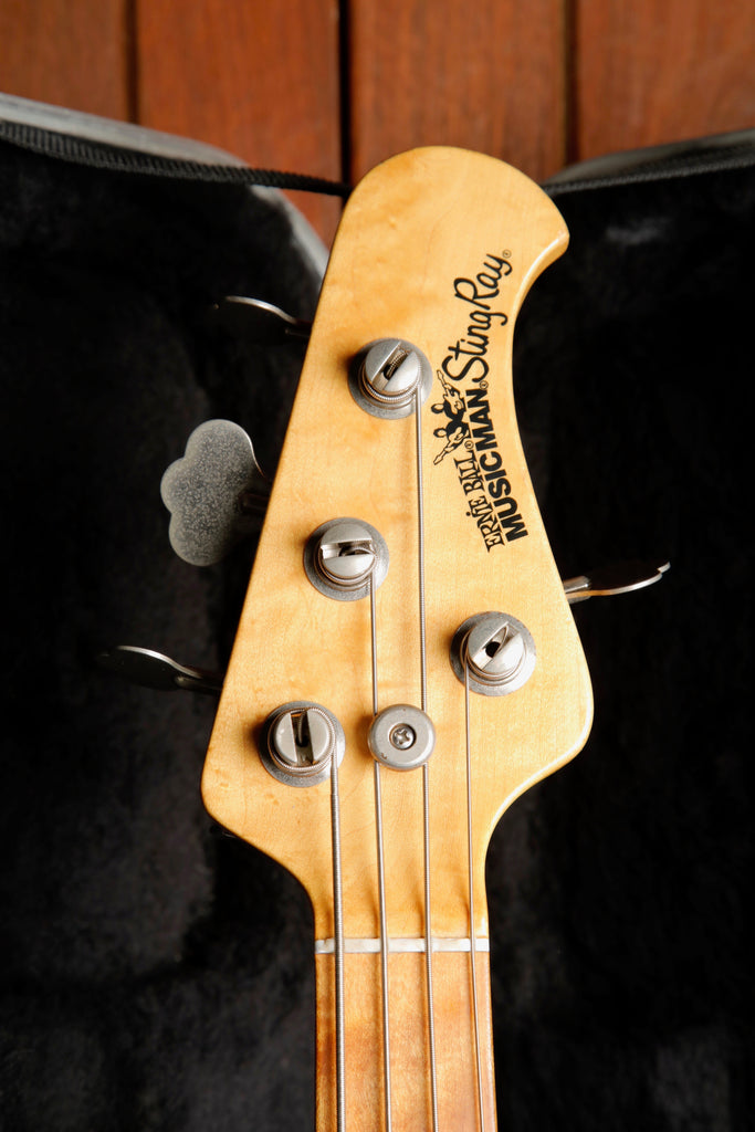 Ernie Ball Music Man StingRay 4 HH Graphite Pearl Bass Guitar 2006 Pre-Owned
