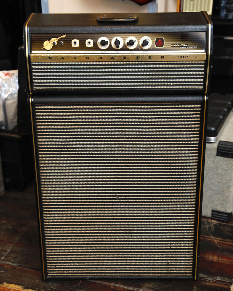 Goldentone Bassmaster 40 Valve Amplifier Head & 4x12" Speaker Cabinet 1966 Pre-Owned