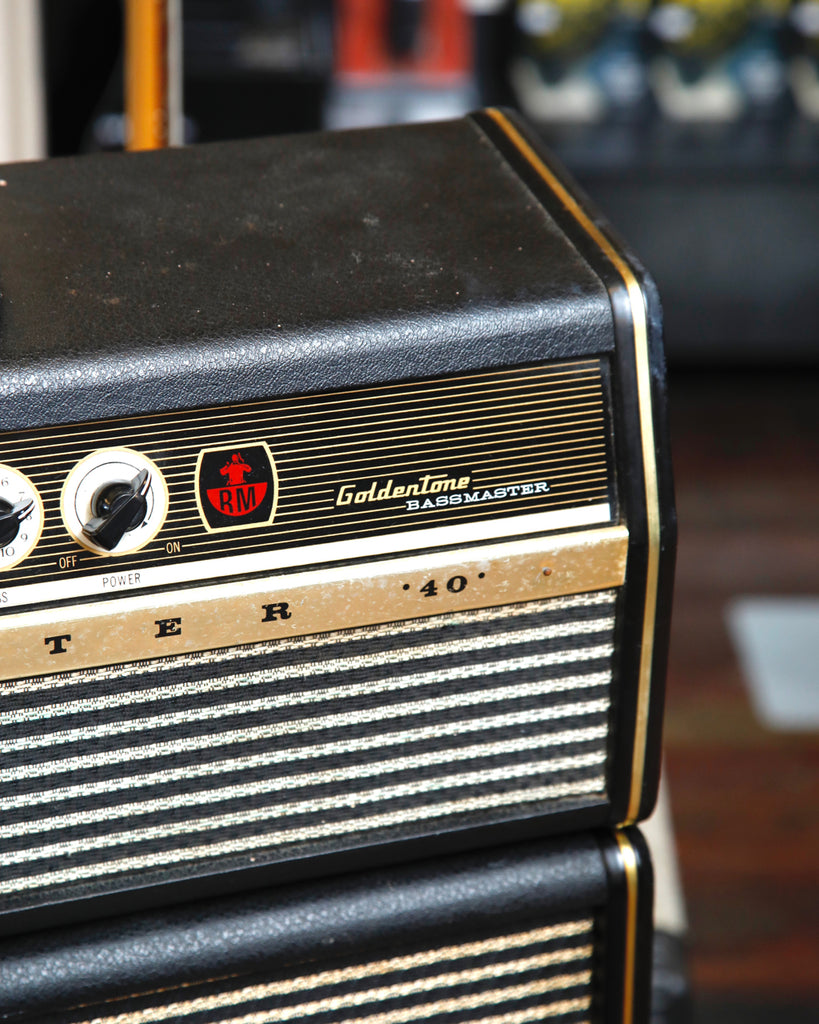 Goldentone Bassmaster 40 Valve Amplifier Head & 4x12" Speaker Cabinet 1966 Pre-Owned