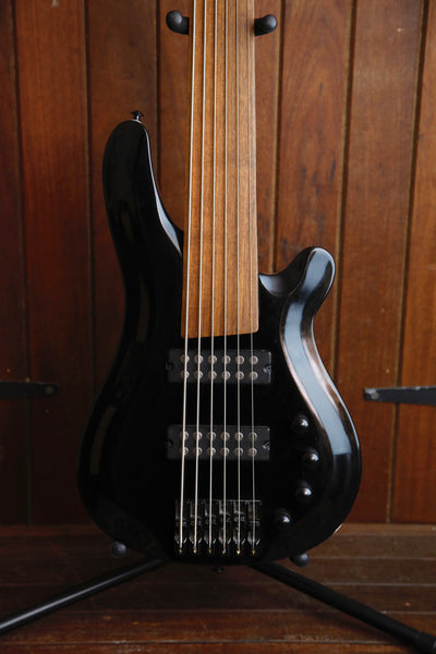 Harley Benton B-650FL BK Fretless 6-String Bass Guitar Pre-Owned