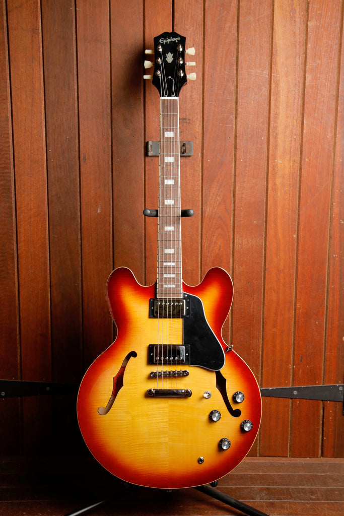 Epiphone ES-335 Figured Raspberry Tea Burst Semi-Hollow Electric Guitar
