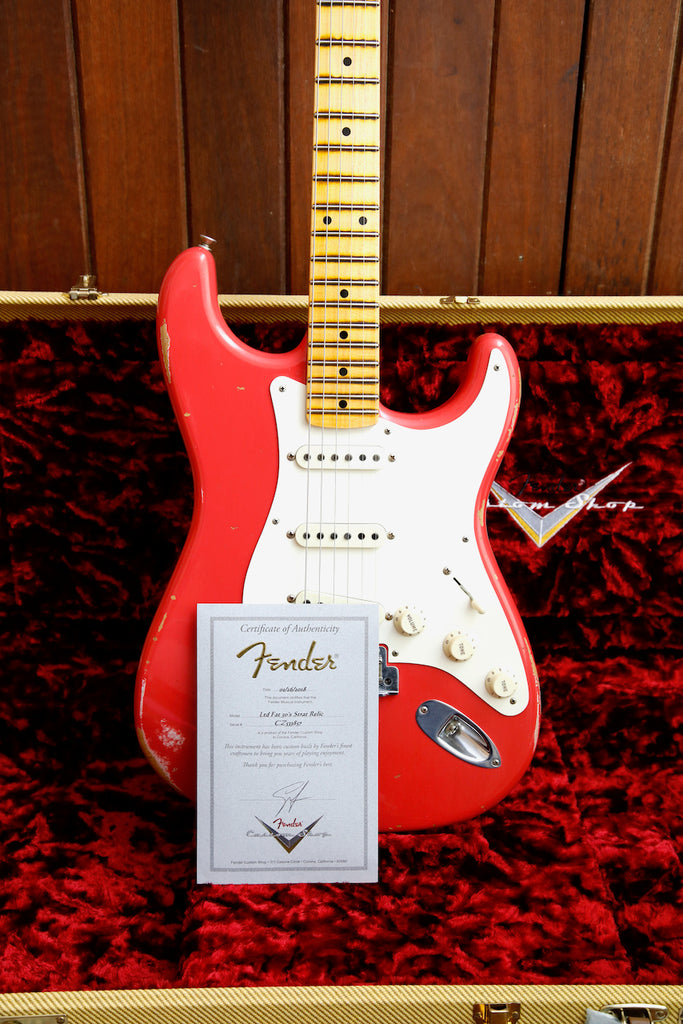 Fender Custom Shop LTD Fat 50's Stratocaster Relic Fiesta Red Electric Guitar 2018 Pre-Owned