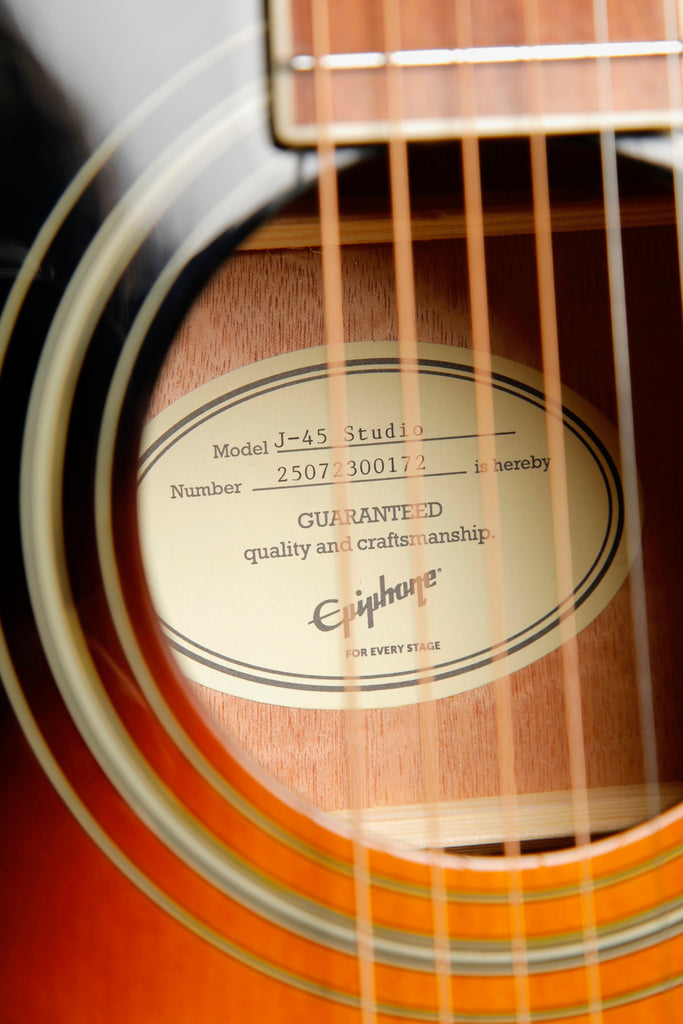 Epiphone J45 Studio Vintage Sunburst Acoustic Guitar