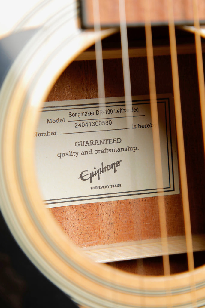 Epiphone Songmaker DR-100 Natural Left Handed Acoustic Guitar