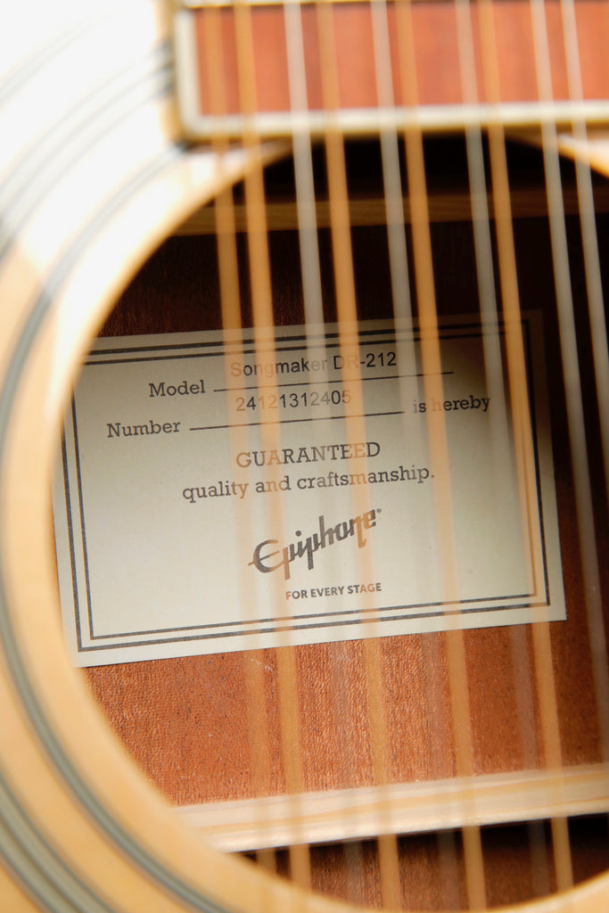 Epiphone Songmaker DR212 12-String Natural Acoustic Guitar