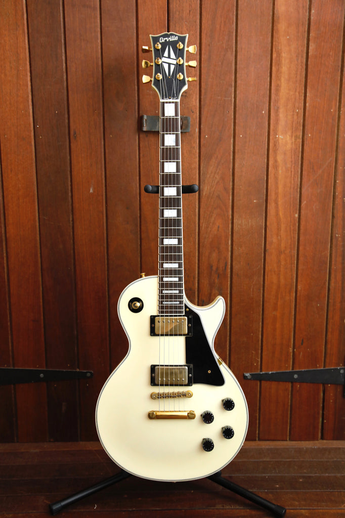 Orville LPC-75 Les Paul Custom Alpine White Electric Guitar Made in Japan 1996 Pre-Owned