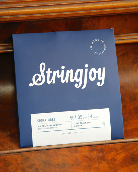Stringjoy 50-105 Long Scale 4-String Medium Gauge Bass Guitar Strings