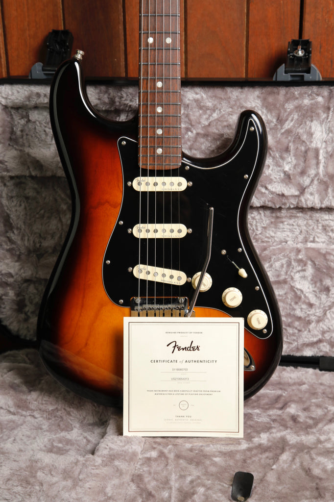 Fender American Ultra Luxe Stratocaster 2-Tone Sunburst Electric Guitar Pre-Owned