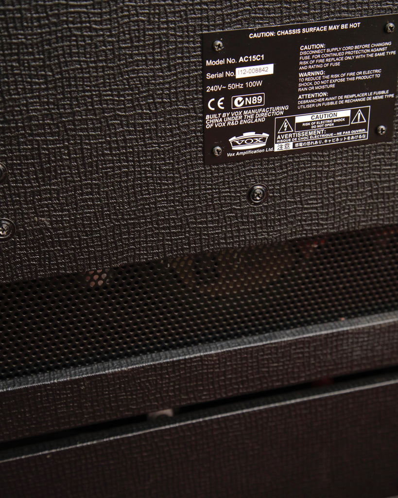 Vox AC15C1 15-Watt 1x12" Greenback Valve Guitar Combo Amplifier Pre-Owned