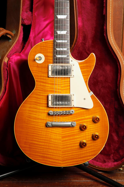 Gibson Custom 1958 Les Paul Standard Lemon Burst Electric Guitar 2002 Pre-Owned