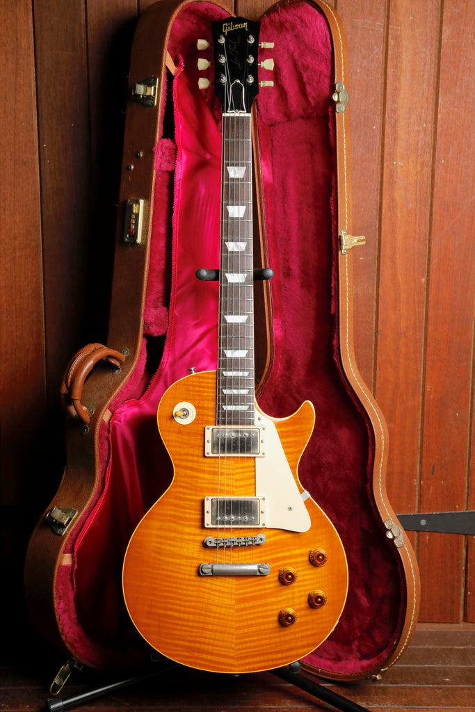 Gibson Custom 1958 Les Paul Standard Lemon Burst Electric Guitar 2002 Pre-Owned