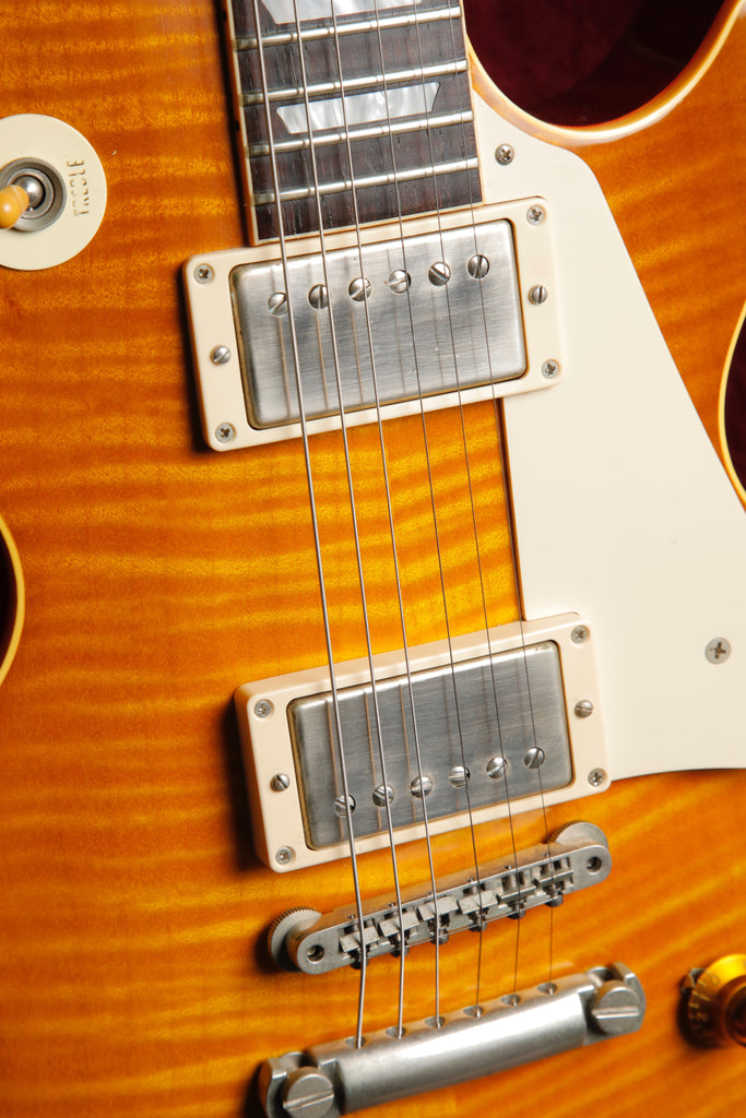 Gibson Custom 1958 Les Paul Standard Lemon Burst Electric Guitar 2002 Pre-Owned