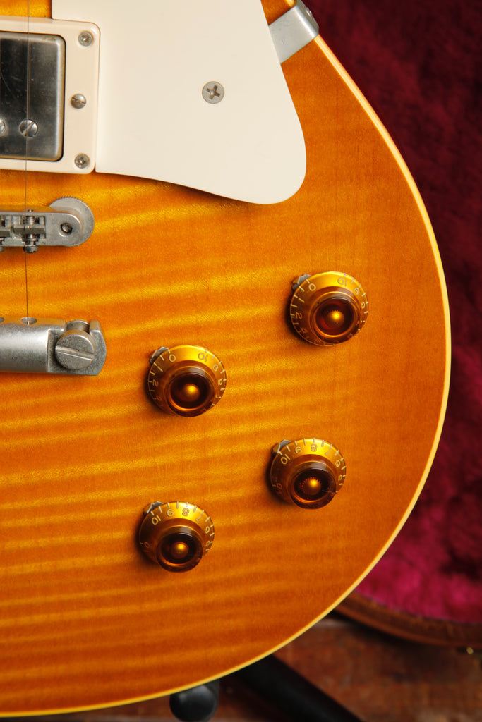 Gibson Custom 1958 Les Paul Standard Lemon Burst Electric Guitar 2002 Pre-Owned