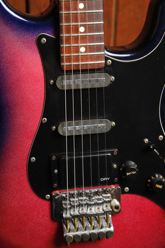 Fernandes FST-65 Purple Sparkle Burst Electric Guitar 1980s MIJ Pre-Owned