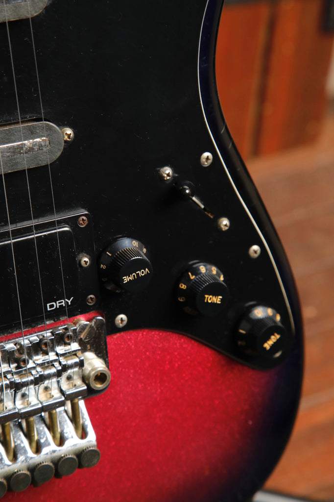 Fernandes FST-65 Purple Sparkle Burst Electric Guitar 1980s MIJ Pre-Owned