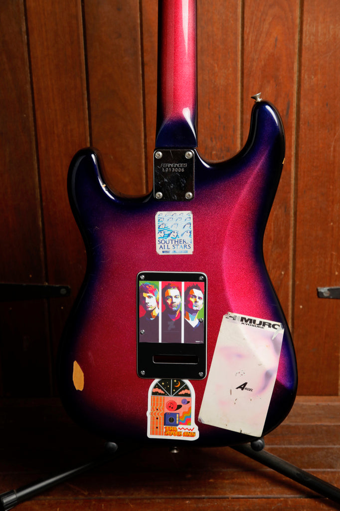 Fernandes FST-65 Purple Sparkle Burst Electric Guitar 1980s MIJ Pre-Owned