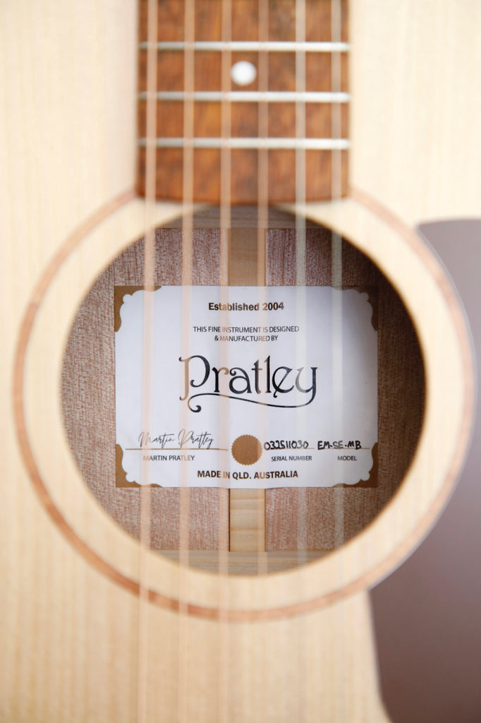 Pratley Entertainer Mini-OM All Solid Bunya Maple Acoustic-Electric Guitar