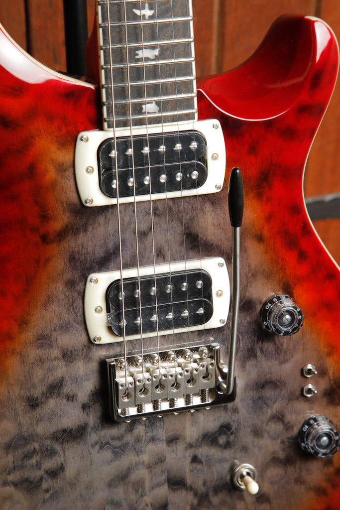 PRS Paul Reed Smith SE Custom 24-08 Quilt Charcoal Cherry Burst