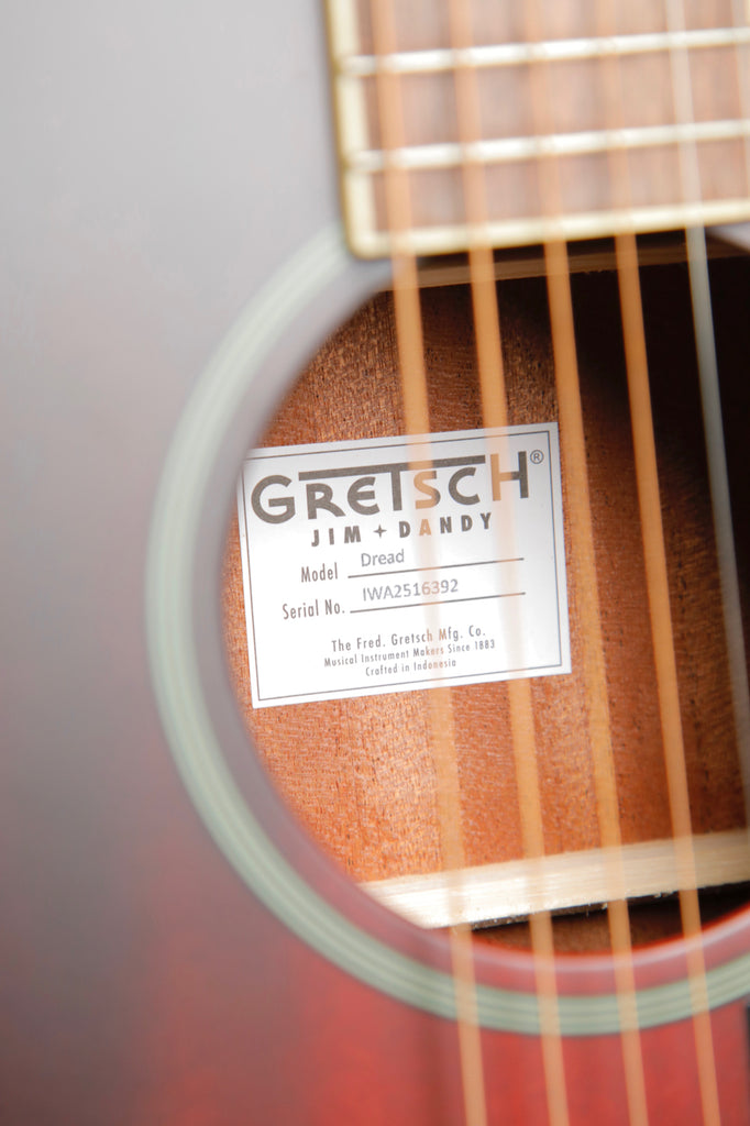 Gretsch Jim Dandy Dreadnought Deep Cherry Burst Acoustic Guitar