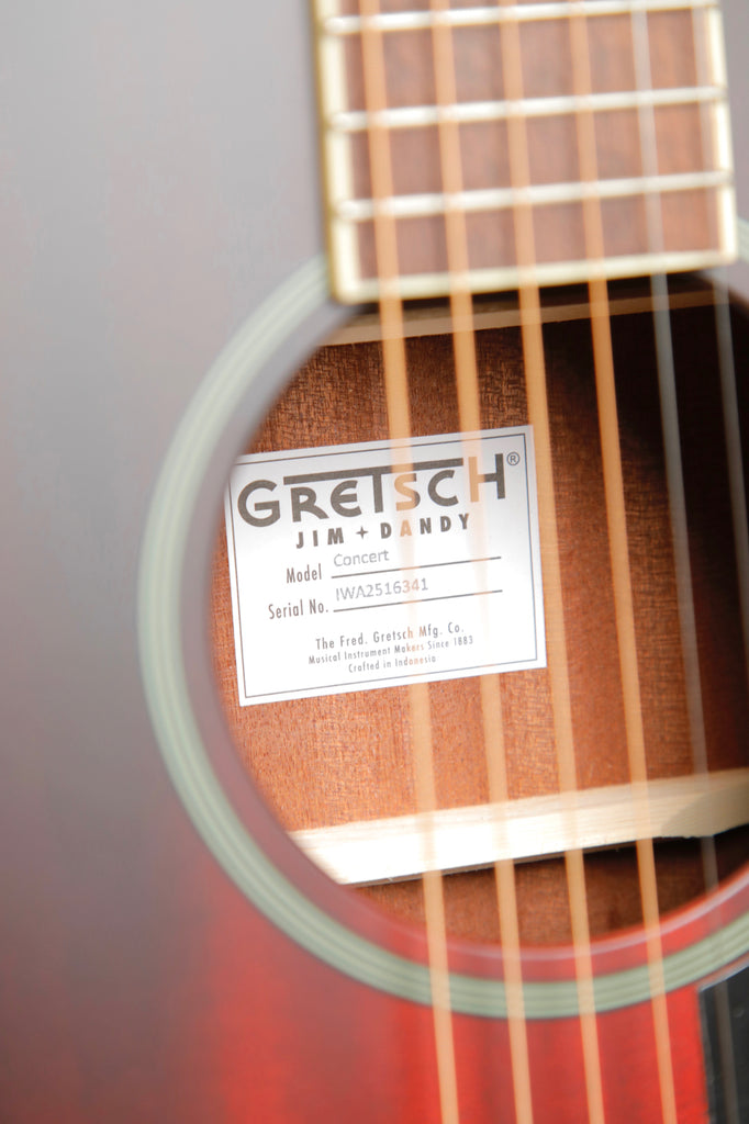 Gretsch Jim Dandy Concert Deep Cherry Burst Acoustic Guitar